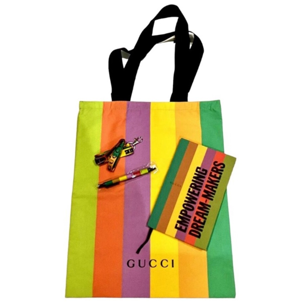 Gucci Limited Edition Dream Makers Tote Bag Kit Including NotePad Pen & Lanyard